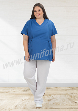 Блуза медицинская женская арт. М-40-11-ТС (size +)